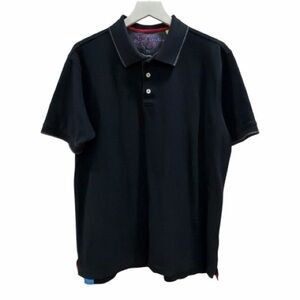 Robert Graham Classic Fit Black Polo Short Sleeve Shirt Size XL